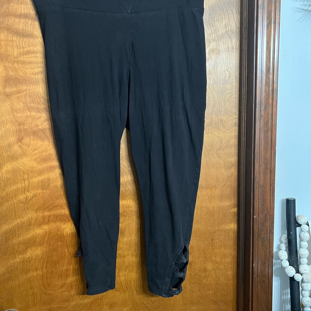 Torrid Black Leggings with Side Detail